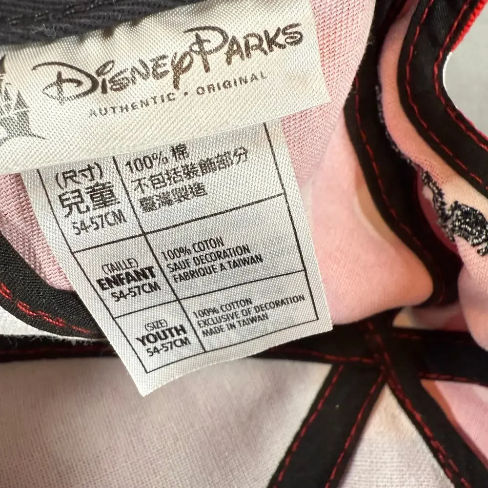 Disney Parks Minnie Mouse Baseball Cap Hat Red Polka Dot Ears Kids Youth